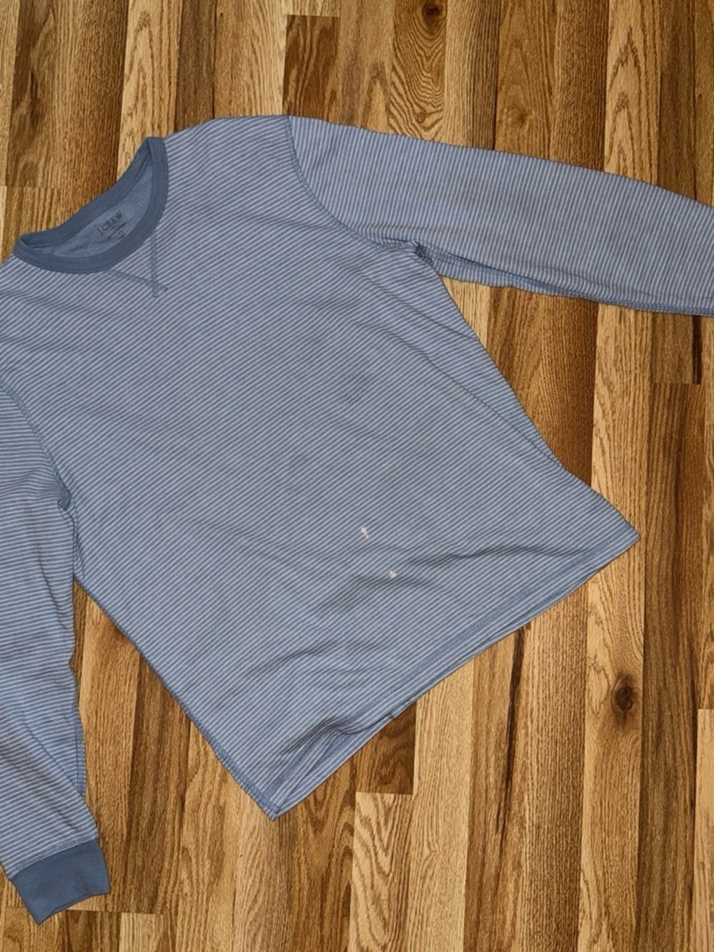 J. Crew Men's Long Sleeve Crewneck in Blue Stripes